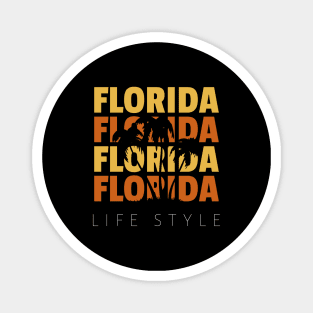 Florida design With Palm Trees - Hipster Tropical Style Magnet